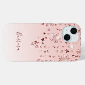 Coques Case-Mate iPhone étoiles rose doré rose (Verso (horizontal))