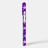 Coques Case-Mate iPhone Étoiles satinées, lavande sur fond violet (Verso / Gauche)