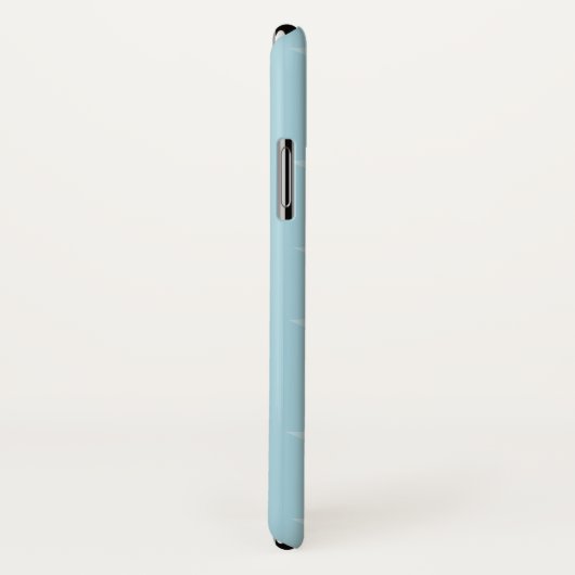 Coques Case-Mate iPhone Étoiles sur Monogramme bleu ou nom personnalisé (Dos/Droite)