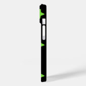 Coques Case-Mate iPhone Étoiles vertes sur motif noir (Verso / Gauche)