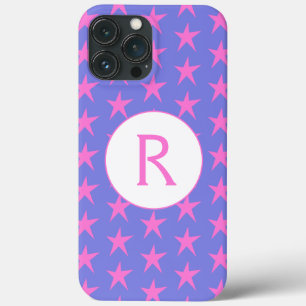 Case-Mate iPhone Case Étoiles violettes et roses initiales