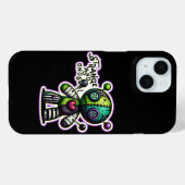 Coques Case-Mate iPhone Étrange et Insolite Ours Voodoo Cœur Vert Violet (Verso (horizontal))