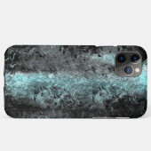 Coques Case-Mate iPhone Étrange texture fibreuse en bleu clair et noir (Dos (Horizontal))