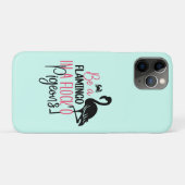 Coques Case-Mate iPhone Être un flamant rose dans une volée de pigeons (Dos (Horizontal))