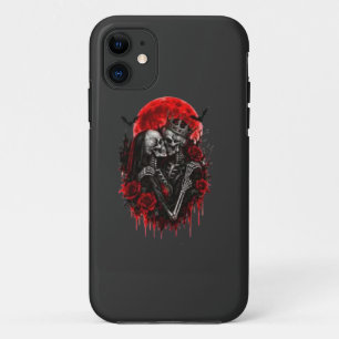 Case-Mate iPhone Case Étreinte cramoisie : Amants squelettes