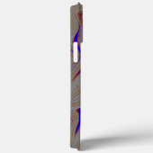 Coques Case-Mate iPhone Étroits ondulations bleues entre les couches de ci (Verso / Droite)