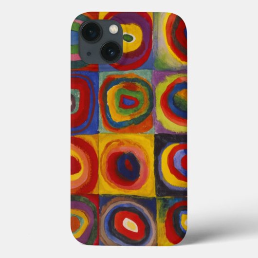 Coques Case-Mate iPhone Étude de couleur des cercles Carré par Kandinsky (Verso)