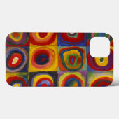 Coques Case-Mate iPhone Étude de couleur des cercles Carré par Kandinsky (Verso (horizontal))