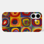 Coques Case-Mate iPhone Étude de couleur des cercles Carré par Kandinsky (Verso (horizontal))