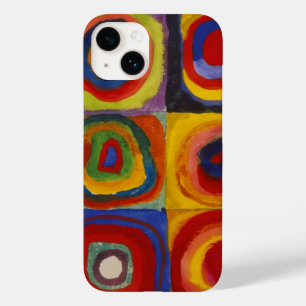 Coque Pour iPhone 14 Étude de couleur des cercles Carré par Kandinsky
