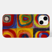 Coques Case-Mate iPhone Étude de couleur des cercles Carré par Kandinsky (Verso (horizontal))