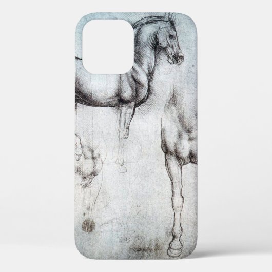 Coques Case-Mate iPhone Étude du cheval, Léonard de Vinci (Verso)