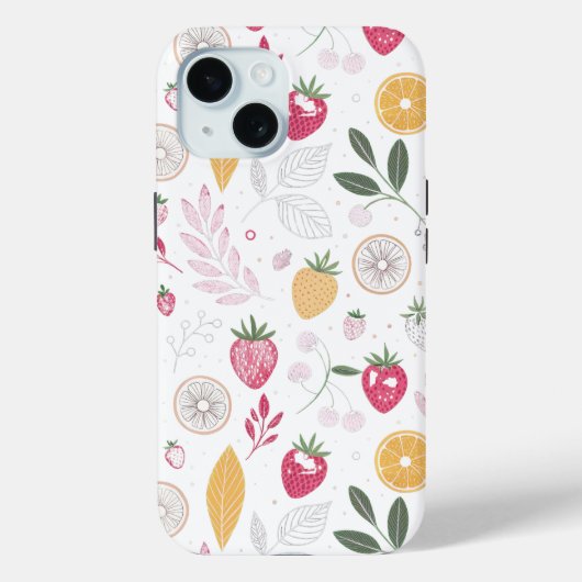 Coques Case-Mate iPhone “Étui iPhone / iPad à motif floral et fruité” (Verso)