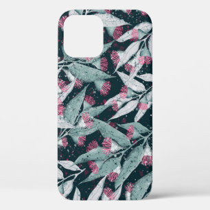 Case-Mate iPhone Case Eucalyptus feuilles : floral foncé sans soudure.