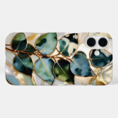 Coques Case-Mate iPhone Eucalyptus Leaf Stained Glass Phone Case (Verso (horizontal))