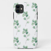 Coques Case-Mate iPhone Eucalyptus Motif vert (Dos)