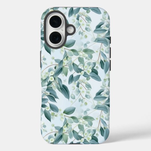 Coques Case-Mate iPhone Eucalyptus Vert Sage Doux Aquarelle (Verso)