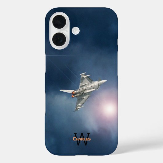 Coques Case-Mate iPhone Eurofighter Typhoon avion, ciel nocturne, votre no (Verso)