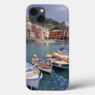 iPhone 13 Case Europe, Italy, Vernazza. Brightly painted boats