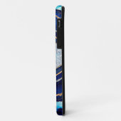 Coques Case-Mate iPhone Evil Bleu Agate Géode Ditital Art (Dos/Gauche)