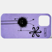 Coques Case-Mate iPhone Evil Flower Bug Funny Purple Nom de la goth (Verso (horizontal))
