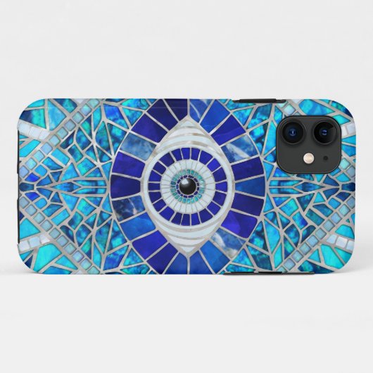 Coques Case-Mate iPhone Evil Oeil Amulet Mosaic Art (Dos (Horizontal))
