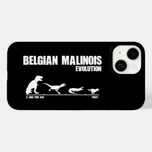 Coques Case-Mate iPhone Évolution du Malinois belge (Verso (horizontal))