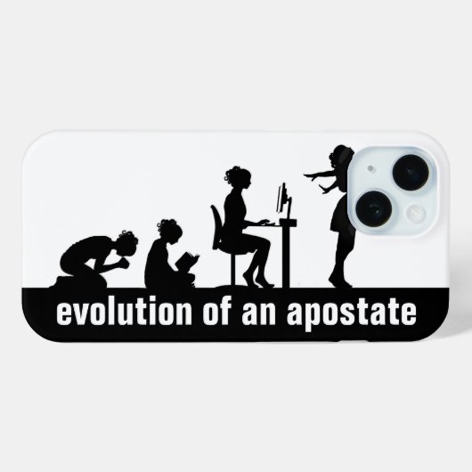 Coques Case-Mate iPhone "Évolution d'un apostat" (Verso (horizontal))