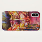 Coques Case-Mate iPhone EXCALIBUR Grotesque Lion rouge Imaginaire jaune (Dos (Horizontal))