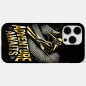Coques Case-Mate iPhone Excitante aventure de ski dans un pays d'hiver (Verso (horizontal))
