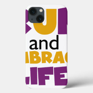 Case-Mate iPhone Case Exécuter Embrasser la vie violet jaune