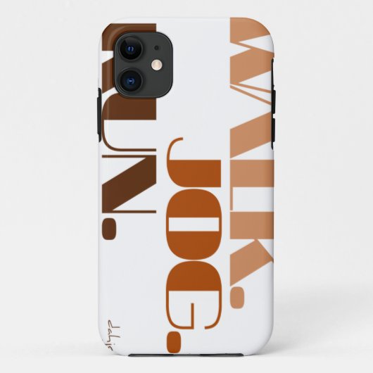 Coques Case-Mate iPhone EXÉCUTION Brown DE JOG WALK (police CHUNKY) (Dos)