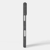 Coques Case-Mate iPhone Executive Linen Look Motif avec nom gris (Verso / Droite)