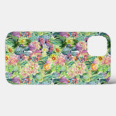 Coques Case-Mate iPhone Exotic Blooming Watercolor Cacti Pattern (Verso (horizontal))