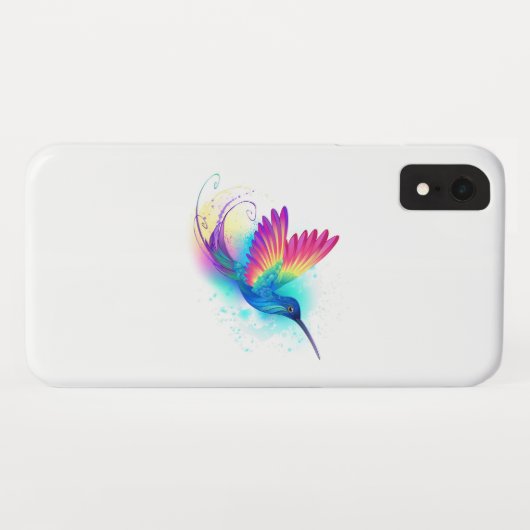 Coques Case-Mate iPhone Exotic Rainbow Hummingbird (Dos (Horizontal))
