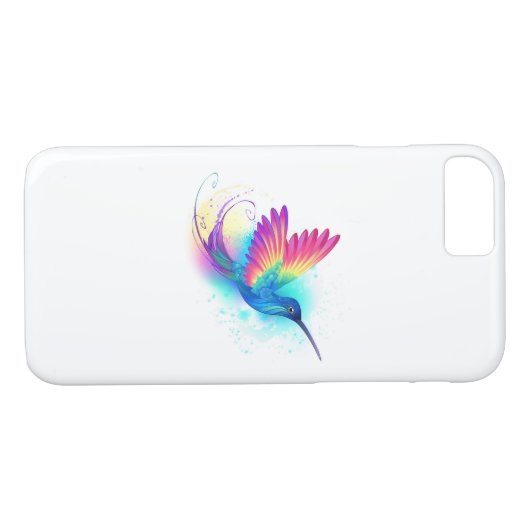 Coques Case-Mate iPhone Exotic Rainbow Hummingbird (Dos (Horizontal))
