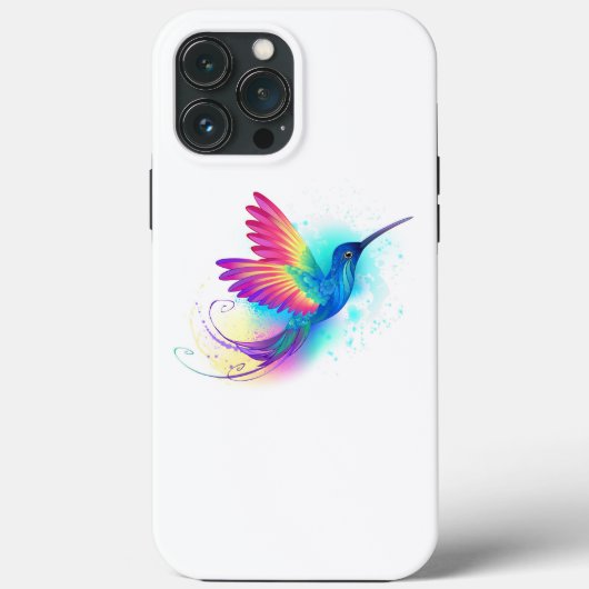 Coques Case-Mate iPhone Exotic Rainbow Hummingbird (Verso)