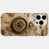 Coques Case-Mate iPhone Explorateur intemporel : Compass classique et cart (Verso (horizontal))