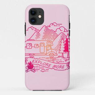 Case-Mate iPhone Case Explorez Plus Camper Rose Van Mountain Nature Love