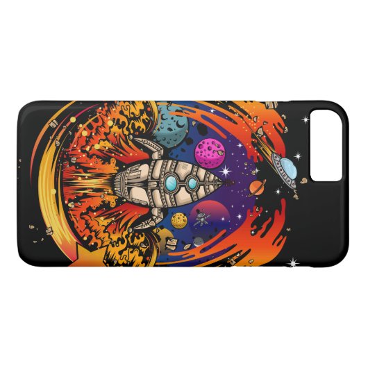 Coques Case-Mate iPhone Exploser le vaisseau spatial (Dos (Horizontal))