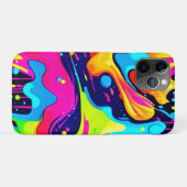 Coques Case-Mate iPhone Explosion de couleur liquide Chaos Néon (Dos (Horizontal))