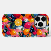 Coques Case-Mate iPhone Explosion de Fruits Vibrants aux Teintes d'Agrumes (Verso (horizontal))