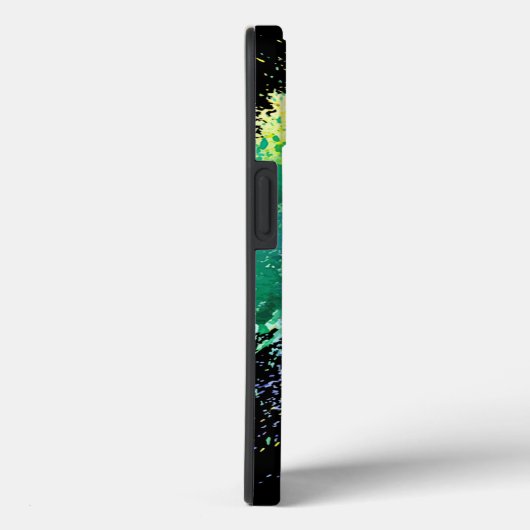 Coques Case-Mate iPhone Explosion de peinture sur noir (Verso / Droite)