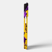 Coques Case-Mate iPhone Explosion texturée violet noir jaune (Verso / Droite)