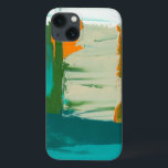 iPhone 13 Case Expression libre multicolorée<br><div class="desc">Jennifer Goldberger created this multicolored free expression painting. Thick paint strokes leaves globs of paint on the work,  making it feel like a layered print. Get yours now !</div>