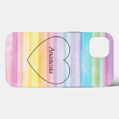 Coques Case-Mate iPhone Extraordinaire, Cool, Coeur arc-en-ciel (Verso (horizontal))