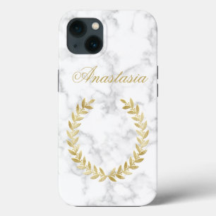 Case-Mate iPhone Case Extraordinaire, Cool, Marbre blanc avec ton nom