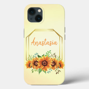 Case-Mate iPhone Case Extraordinaire, Cool, Monogramme jaune, tournesol