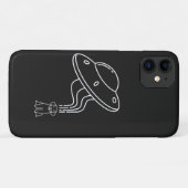 Coques Case-Mate iPhone Extraterrestre OVNI Enlevant Un Chien Chiot (Dos (Horizontal))