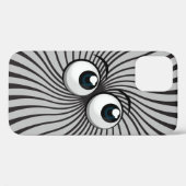 Coques Case-Mate iPhone Eyeball Mania sur gris (Verso (horizontal))